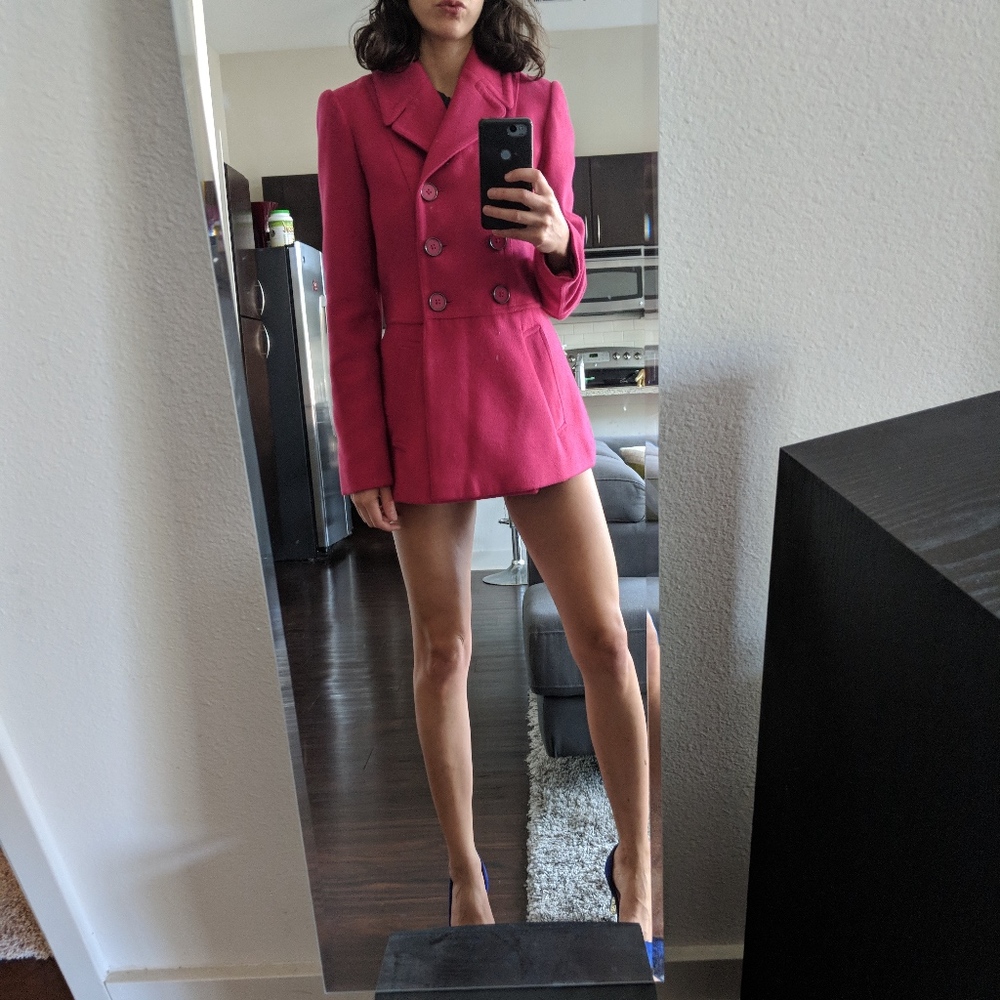 Great Condition Armani Exchange Fuchsia Coat